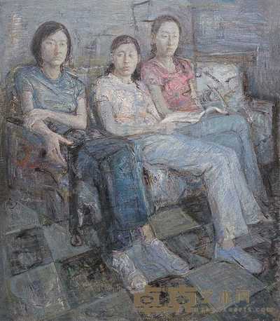 张庆 2005年作 三姐妹 115×100cm